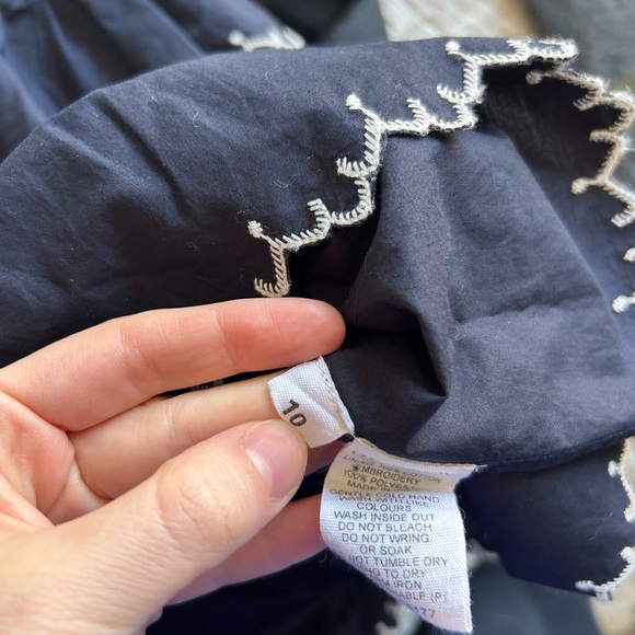 Ulla Johnson Ella Skirt Navy Embroidered Layered Tiered Scalloped Edge - Picture 6 of 6